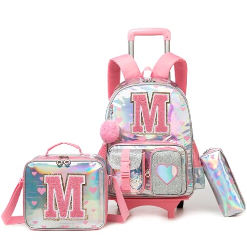 HTgroce Mochila con Ruedas niña, Mochilas con Carrito Escolares Estudiantes de Primaria 6 años