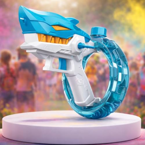 Image of Storio Rechargeable Electric Water Pistol Powerful Squirt Guns for Adults, Kids, Bottle Electric Gun, 300CC Shark Gun for Kids Ages 8-12, 4-8, 3-5 | Perfect Summer Gift (14315)
