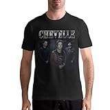 DorothyCGarza Chevelle Band T Shirt Men's Cotton T Shirt Fashion O Neck Short Sleeve Tees XL Black