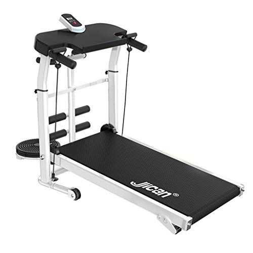 Cintas de correr Plegable caminadora mecánica multifunción Sit-up Carrera en Cinta de la máquina no eléctrico (Color : Black, Size : 115x55x110cm)