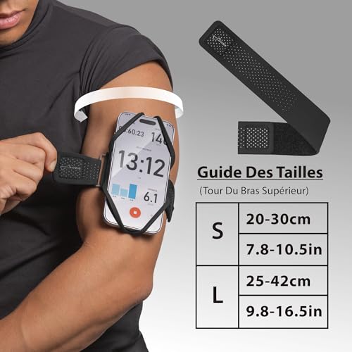 Brassards de course confortables silicone pour grand smartphone Bone Run Tie - 5