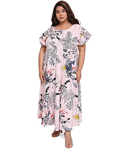 Image of OOMPH! Women's Western & Fusion wear Crepe A-Line Maxi Dress - mdfoil