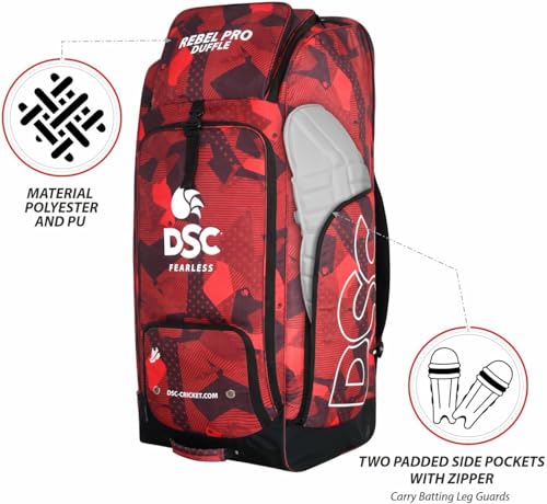 Image of DSC Rebel Pro Duffle Kit Bag,Red Black,37 x 15 x 16 inches