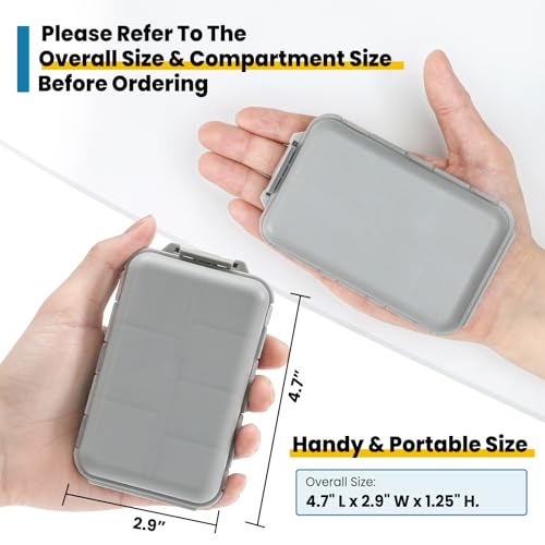 Landneoo LD-3LKH 3 Pack, 14 Grids Travel Pill Organizer Box With Labels - Travel Medicine Case Kit thumb #3