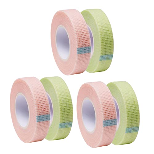 Gogogmee Lash Extension Tapes 6 Rolls Breathable Eyelash Grafting Tapes Sensitive Skin Friendly