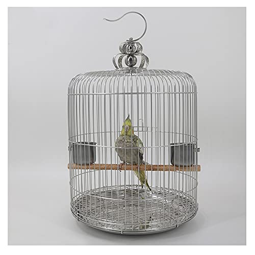 Gabbia per Uccelli in Acciaio Inossidabile, Grande Rotonda, storno, mynah, tordo, Fenice Nera, peonia, Villa di Lusso, Gabbia per pappagalli, Gabbie per Uccelli, Decorazione, Tipo 34