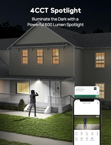Winees Security Cameras Outdoor, Wired 2K Wi-Fi Cameras For Home Security, 2.4G Indoor Camera, Human/Pet Ai Detection, Color Night Vision thumb #4