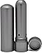 Prime Natural Essential Oil Aluminum Alloy Premium Blank Nasal Inhaler - Refillable Aluminum Empty Metal Inhaler - Space Gray Color - Comes with 5 Cotton Wicks - for Aromatherapy