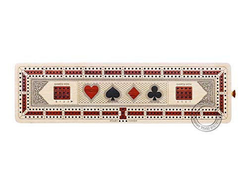 House of Cribbage - tablero continuo 3 pistas madera 12.5 pulg miniatura 2