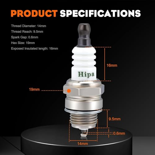 Image of Hipa BPMR8Y Spark Plug for NGK 2218 BPM8Y Echo 15901019830 A425000000 Champion RCJ8Y TORCH L8RTC