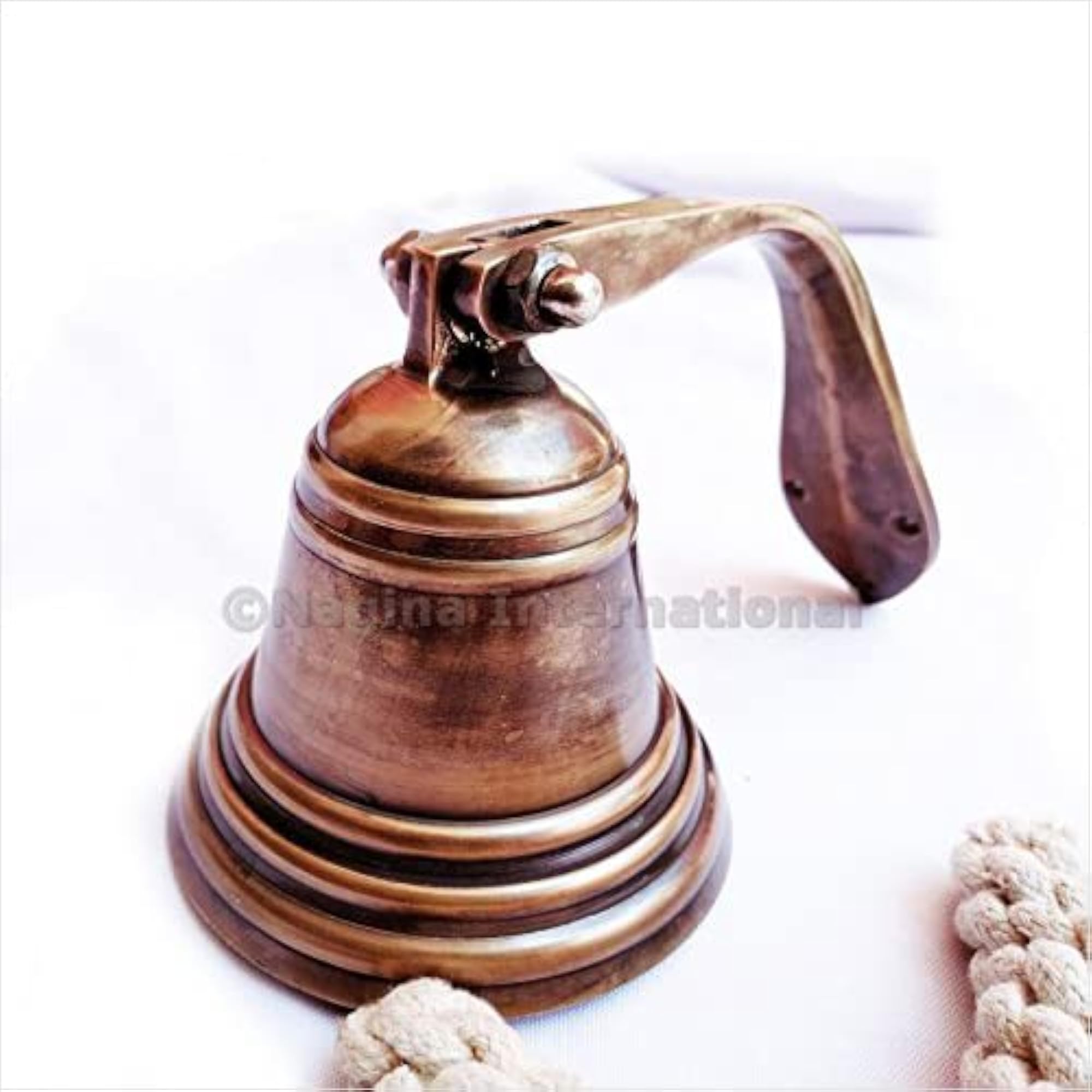 Antique Brass Ship Bell for Nautical Home Decor