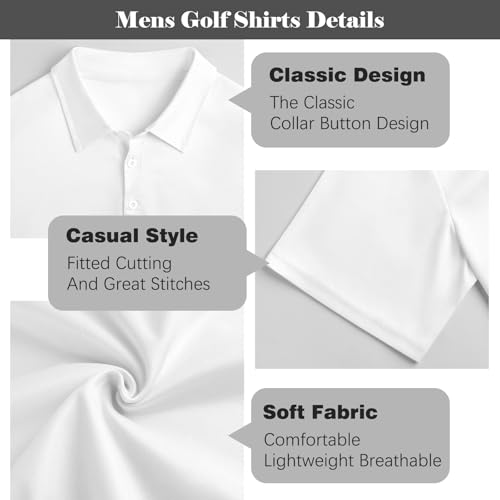 Camiseta polo para hombre, transpirable y secado rápido, estilo deportivo casual miniatura 6