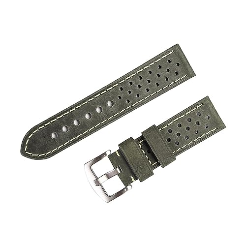 Correa de reloj cuero 23mm transpirable y elegante para hombre Genérico 3