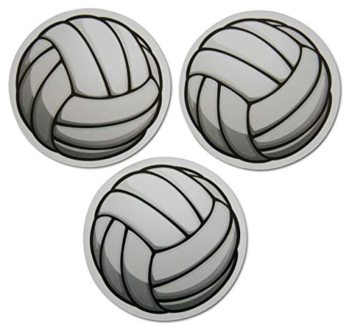 Set de 12 imanes decorativos de voleibol pequeños miniatura 3