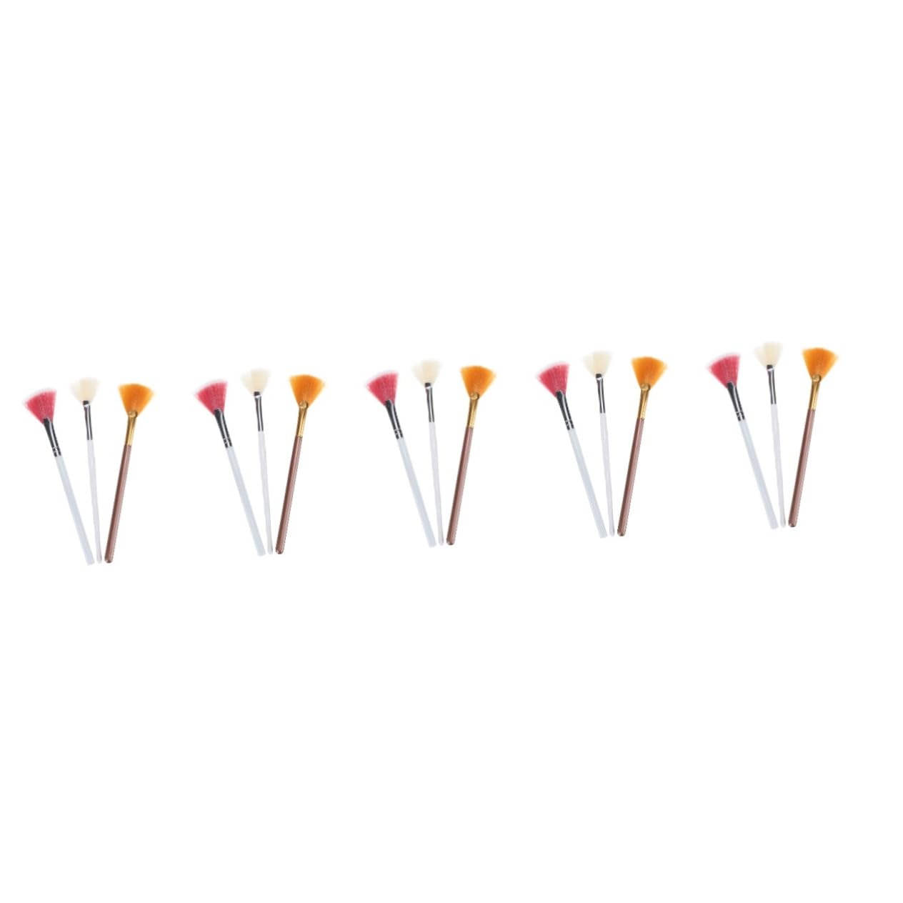 POPETPOP 15pezzi Pennelli Per Make up Forma Di Per Illuminante e Ombreggiatura Strumenti Cosmetici Professionali Per Uso Quotidiano e Occasionale Manico Ergonomico Per Creare Look Perfetti