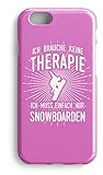 shirt-o-magic Handyhülle Snowboarder: Therapie? Lieber Snowboard - Case -iPhone 7 Plus-Pink