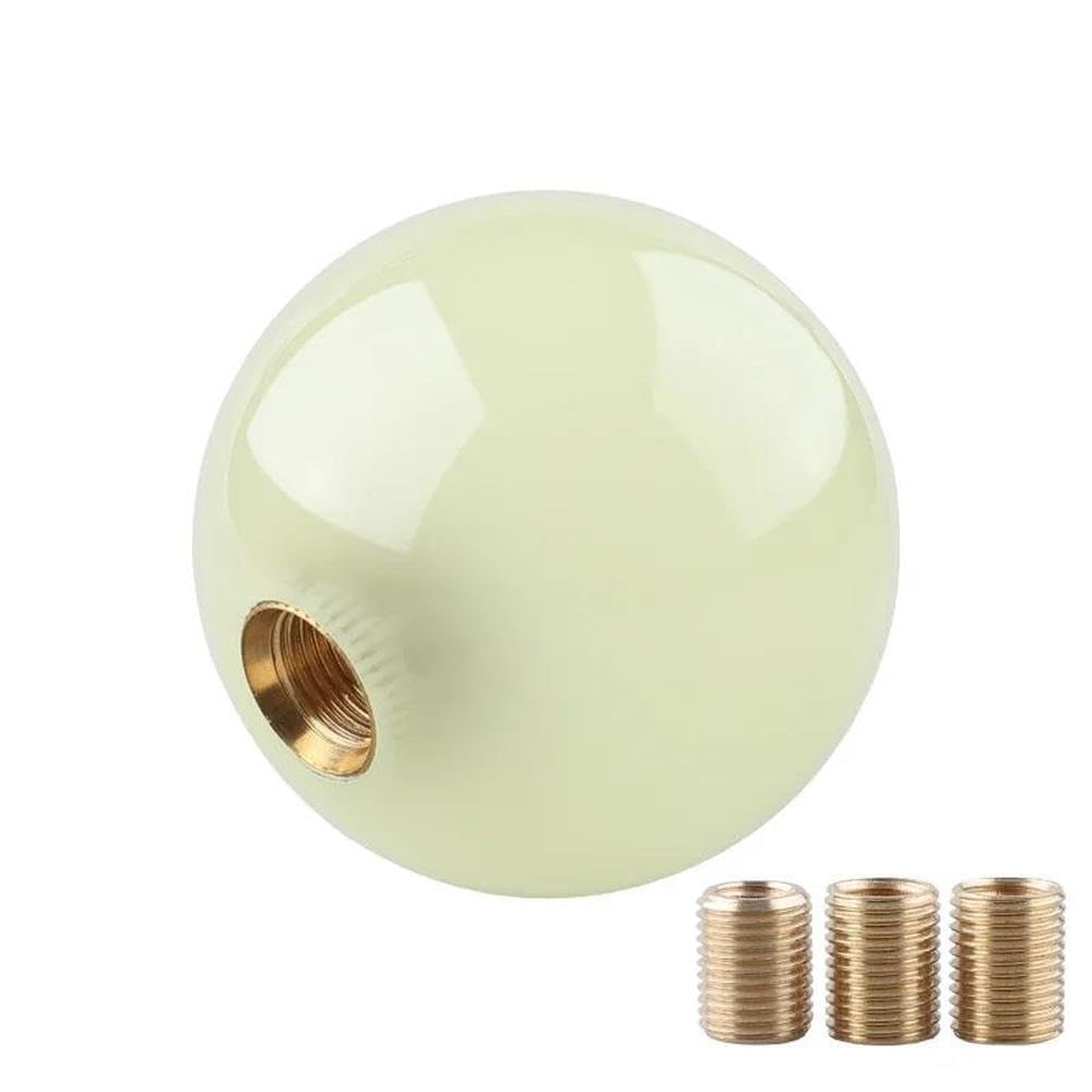 HYASDBWE Universal Acrylic Car Gear Knob Luminous Car Gear Shift Knob Stick Manual Transmission Shifter Car Styling Gear Shifter Parts(White)