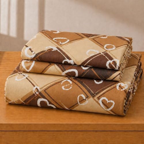 Image of Castiqa Elastic Fitted Supersoft Premium Polycotton 200TC King Size Bedsheets with 2 Pillow Covers (Fits Upto Mattress of 8Inches) (Multicolor, Full 72x78x8Inch)