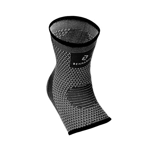 Achilles Tendon Support Brace, Plantar Fasciitis Sock, Ankle Compression Sleeve For Running, Tendonitis and Flat Feet Relief (Gray Black, Unisize)