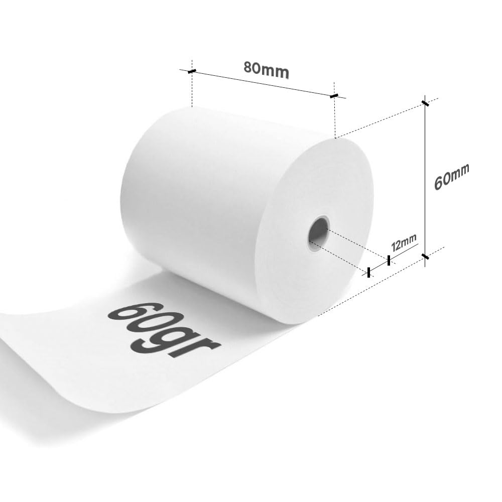 Rotoli Termici Per Stampante INGENICO AXIUM DX8000 – 20 Pezzi, Super Till Rolls UK - Foto 4