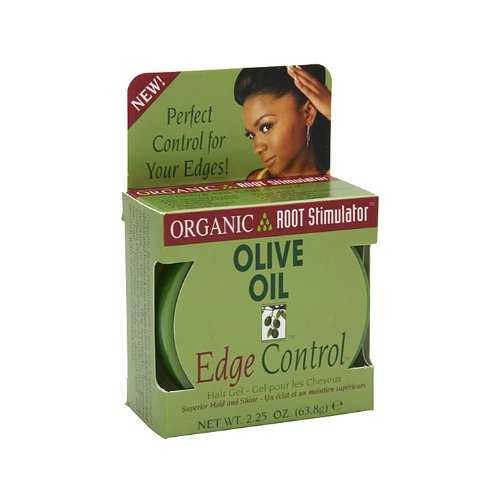 Organic R/s Root Stimulator Olive Oil Edge Control Hair Gel, 2.25 Ounce (Pack of 2)