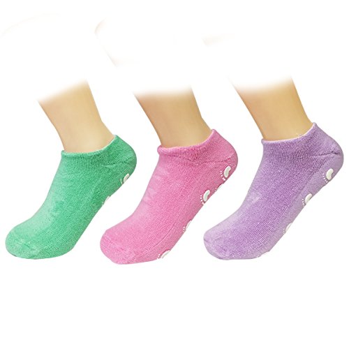 Wrapables® Women Ankle Length Non-Skid Gripper Socks (Set of 3)