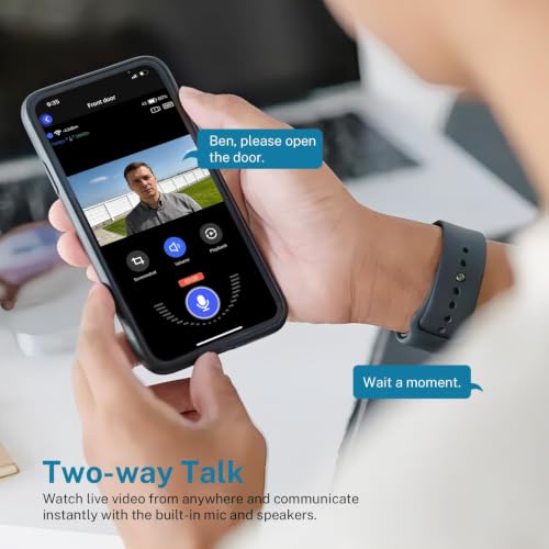 Image of 1080P Wireless Video Doorbell Camera, Smart Security Doorbell Camera, Cloud Storage,AI Human Detection, Instant Alert, Night Vision, Two Way Audio
