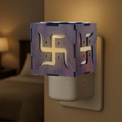 Image of Wooden Swastik Electrical Kapoor Dani /Camphor Diffuser Burner /Multipurpose Incense Aroma Dhoop Dani /Electrical Machine Stand for Home Fragrance /Room Freshener