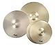 Flash Impact Series 368 Schlagzeug Becken Set (Drum Cymbals, 13 HiHats, 16 Crash-Ride, 18 Crash-Ride, voller, durchsetzungsfähiger Sound)