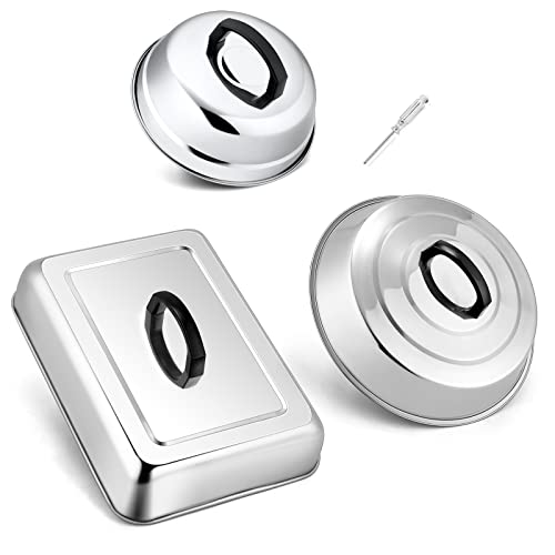 Basting Steaming Cover Set of 3, HaSteeL Stainless Steel Cheese
