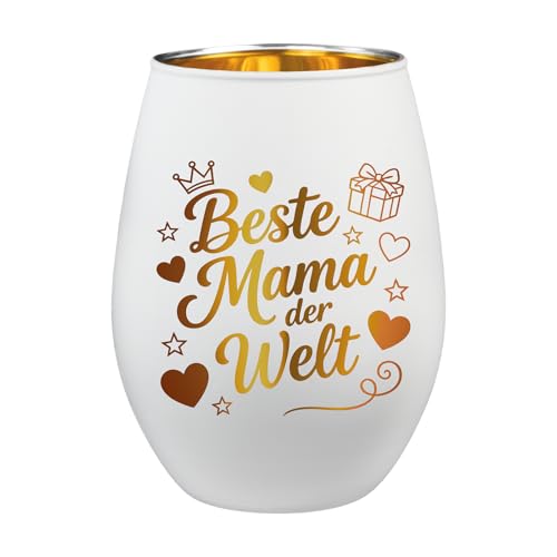 ANKUOFUA Geburtstagsgeschenk für Beste Mama, Werdende Mama Geschenk Windlicht Glas mit Gravur Geschenk Mutter Geburtstag Teelichthalter Geschenke für Werdende Mutter, Bonusmama, Frauen zum Geburtstag