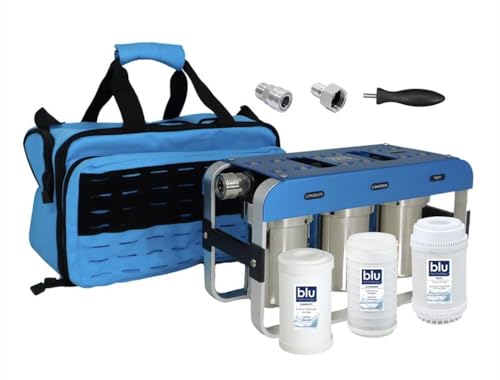 Top 10 Picks for the Best Water Filter for Rv Owners 11 GoBluTech AR3, RV Water Filter System, 0.2 Micron Filter for Campers with Compact 5-inch Filters, 3 Stage Premium Filtration System, for RVs, Vans, and Boats - US Veteran Owned