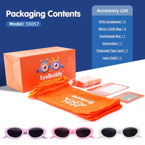 Image of EYEBUDDY Kids Toddler Sunglasses Age 2-4 /3-5 Boys Girls Polarized UV Protection Sun Glasses for Age 2-8