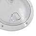 Akoleyer 7.2''Marine Deck Plates Round Non Slip Inspection Deck Plate Hatch with Clear Detachable Cover for Access Boat RV Mount-Screws Included, white