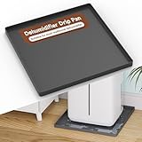 BJADE'S Dehumidifier Drip Pan, 19' x 19' Silicone Mat with Raised Edge, Non-Slip Base, Protects Floors, Carpets and Furnitures from Water Leakage, Ideal for Under Dehumidifiers and Humidifiers, Black