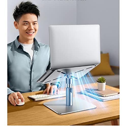 Support ordinateur portable argent : rehausseur pliable de bureau - 8