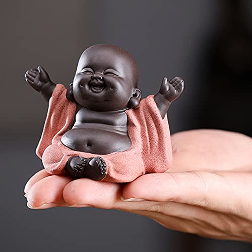 Figurines de Bouddha Maitreya en sable violet pour decoration maison