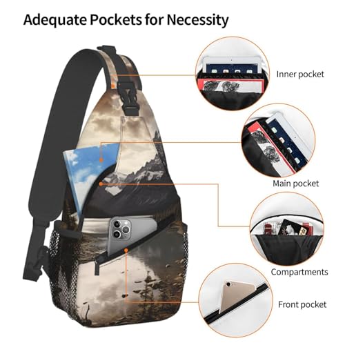 Sling Bag para hombres y mujeres bolso cruzado negro miniatura 3