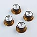 Set of 4 Top Hat Bell Style Guitar Knobs (2x tone 2x volume) Foil-top Amber/dark
