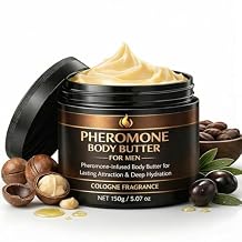 Pheromone Body Butter for Men - Deep Moisturizing Body Cream with Shea Butter & Vitamin E, Non-Greasy, Long-Lasting Scent, Daily Skin Care for Men