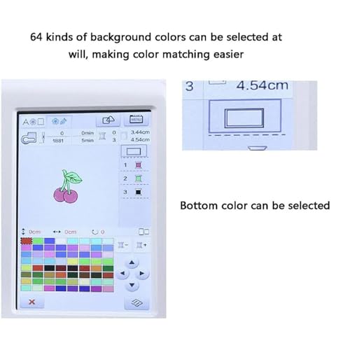 Automatische naaimachine, elektrische borduurmachine 160 ingebouwde ontwerpen, naaisnelheid: 0-650 tpm/2 soorten borduurframes (100 x 100 mm/100 x 235 mm), voor professionals - Image 5