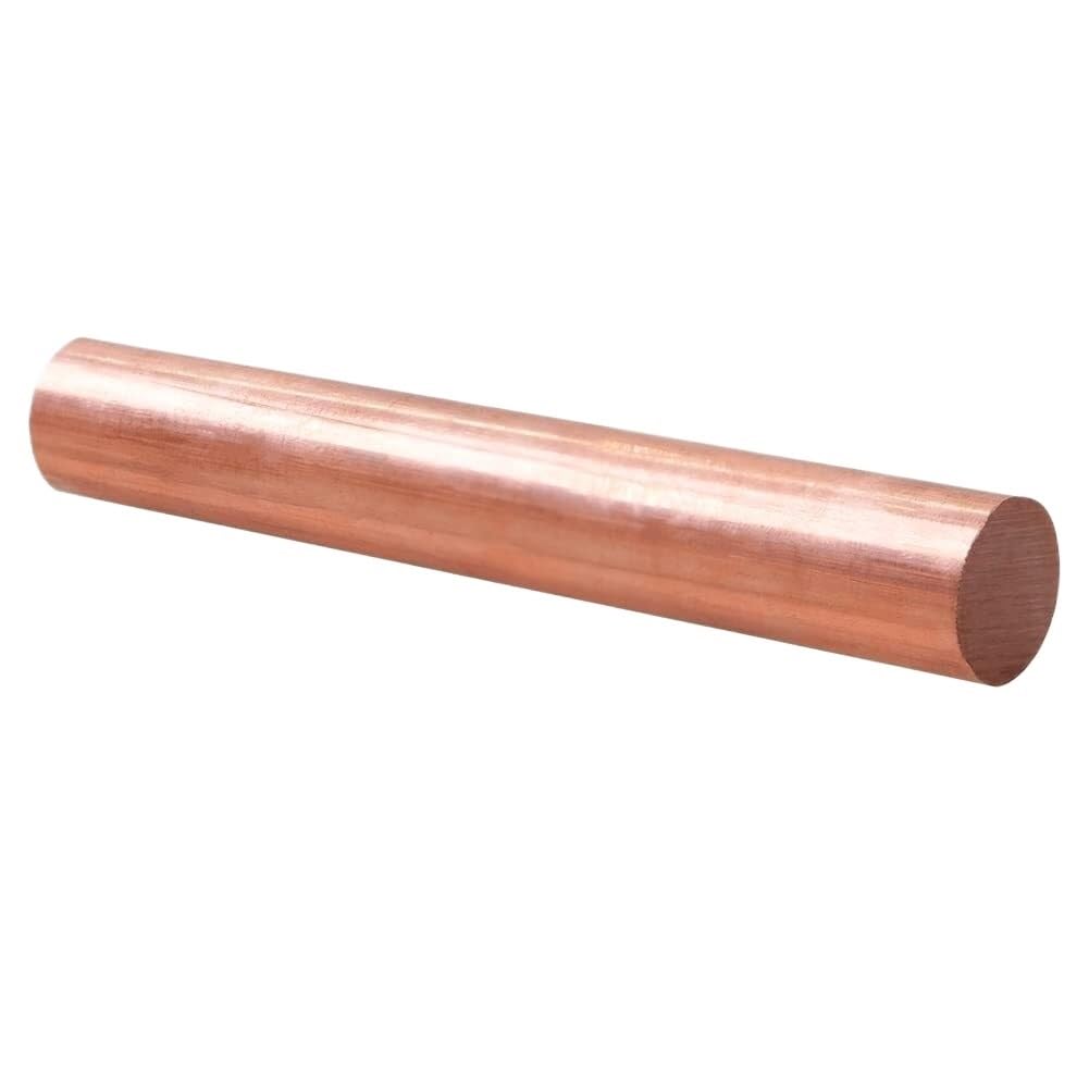 1 varilla de tierra de cobre puro for patio, barra redonda lisa de 200/500 mm for equipos de comunicación.(15x500mm)