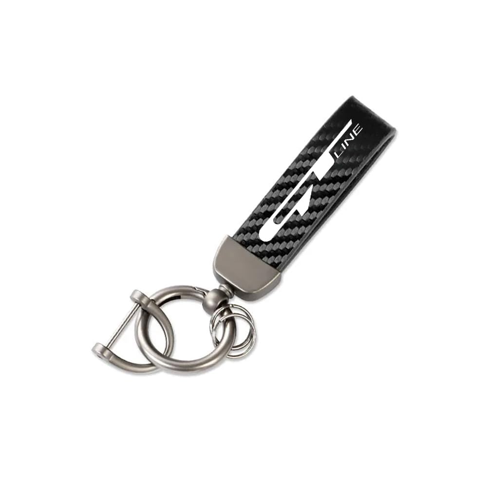 WxsDsq Key Rings Keychain Keyring Car Compatible with for Kia GT Line GTLine Sportage Ceed Picanto K5 K4 K3 KX5 Rio Keyholder Carbon Fiber Customized Family Present,12.5 * 3.5CM-C