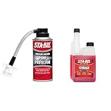 STA-BIL Pump Protector - Protects Pressure Washer Pumps and Other Internal Components During Storage, 4oz , Red & STA-BIL Storage Fuel Stabilizer - Keeps Fuel Fresh For Up To Two Years, 16oz, Red