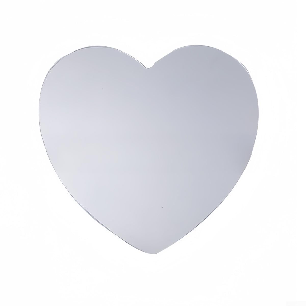 TDCuizent Autohesion Heart Shaped Wall Mirror Decorative Acrylic Glass Mirror for Living Room Bedroom Home Decor(30CM)
