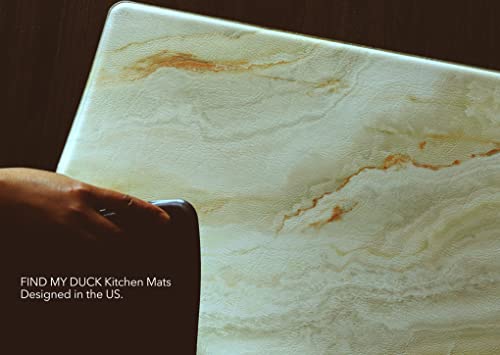 FindMyDuck Marmor-Beige Anti-Ermüdungs-Küchenmatten, rutschfest, Schaumstoffboden, wasserdicht, gepolstert, Komfort… - Image 4