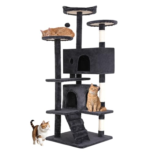 Árbol para gatos BestOffice de 54 pulgadas multi-niveles miniatura 1