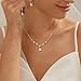 Maxcate Pearl Necklaces for Women Trendy Dainty 14k Gold Plated Single Pearl Necklace Simple Drop Charm Zirconia Pendant Wedding Bride Bridesmaid Necklace Gold Jewelry for Women Gifts Accesory