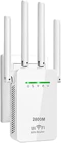 Amplificador e Repetidor Wi-Fi 300Mbps 4 Antenas Amplificador de Sinal Wireless Extensor de Internet com WPS, Instalação Simples - Premium