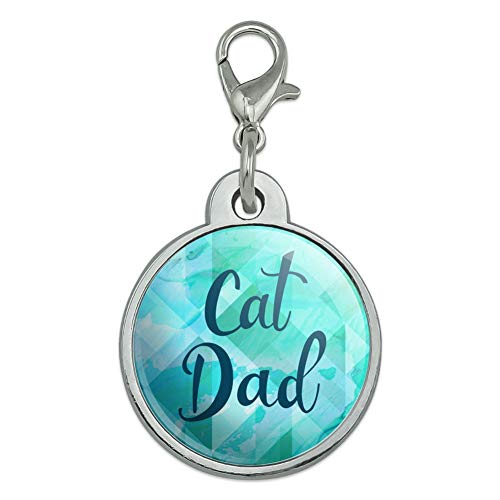 GRAPHICS & MORE Cat Dad Chrome Plated Metal Pet Dog Cat ID Tag